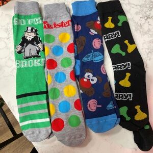 Monopoly and Twister Themed Men's Socks Set Mr potato head sorry